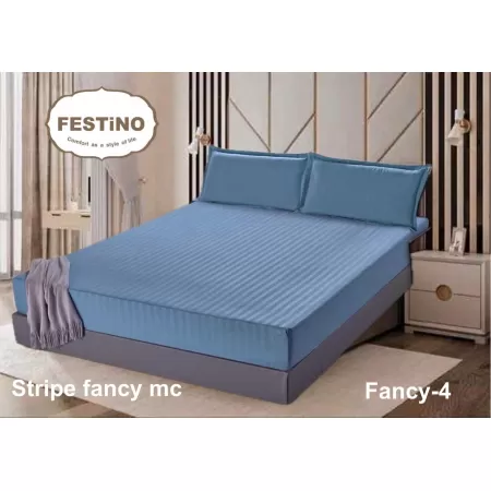 Fitted Sheet Microfiber Cotton Stripe Fitted Sheet Microfiber Cotton Stripe